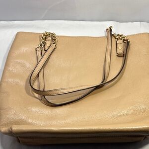 Michael Kors Tan Leather Tote with Gold Accents